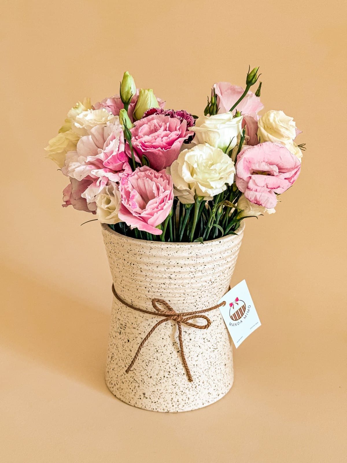Vaso Cerâmica & Lisianthus da categoria Floricultura foto do produto