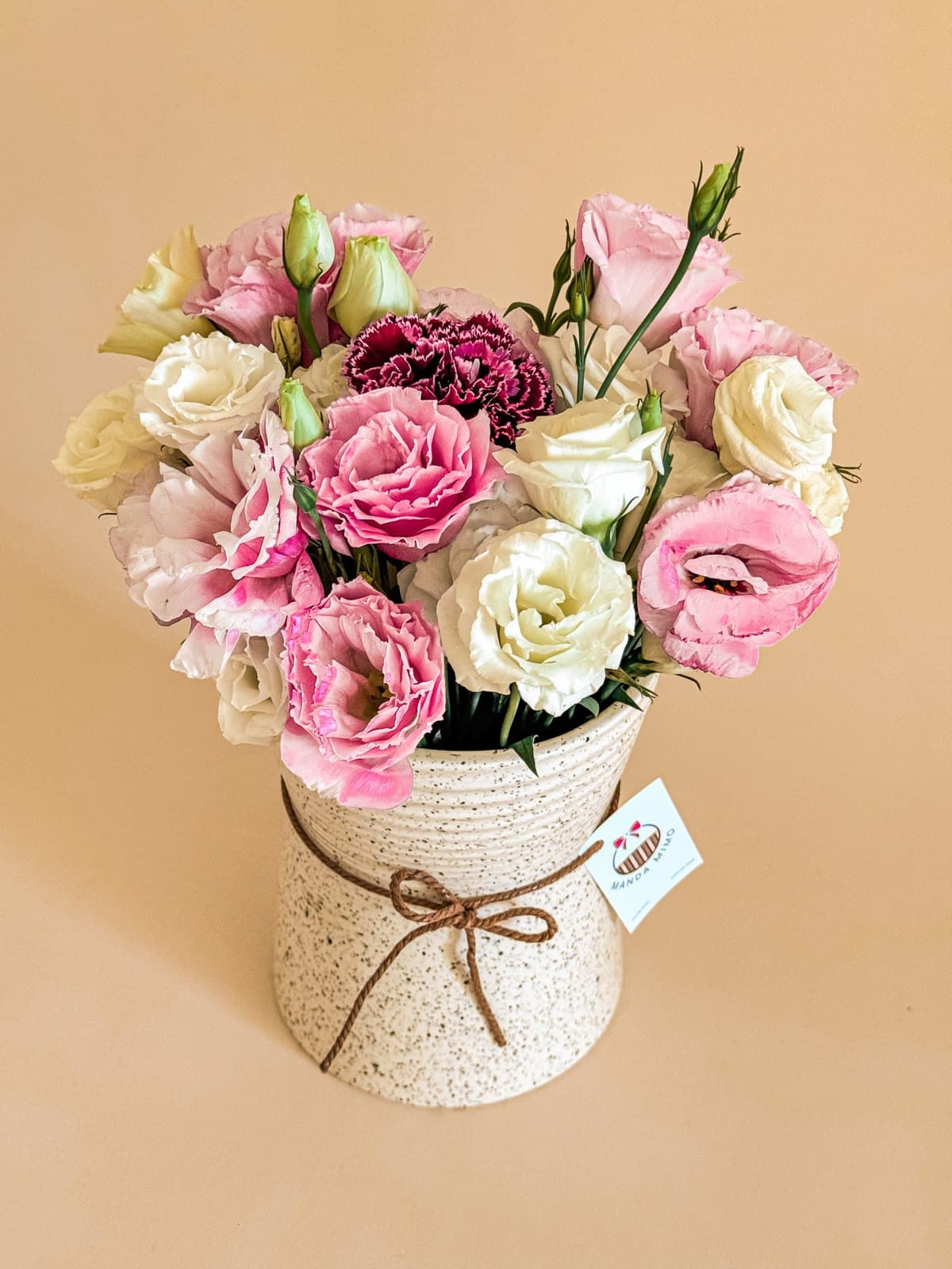 Miniatura 2 do produto Vaso Cerâmica & Lisianthus